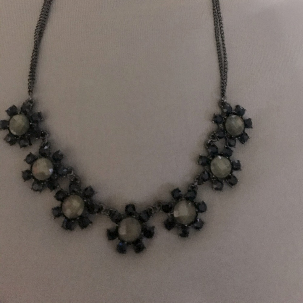Blue flower necklace